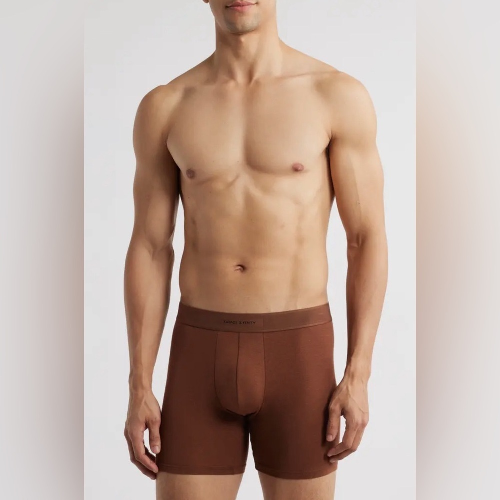 NWT, Savage x Fenty Shadow Fit Boxer Briefs, Dry Poppy Brown, S